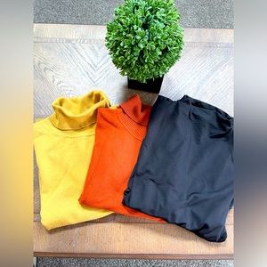 Bundle of fall turtlenecks